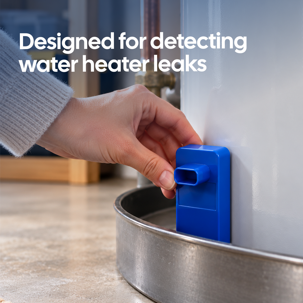 Flood Buzz® Blue: Water Leak Alarm for Water Heater Pans - 1, 2 & 4 Packs
